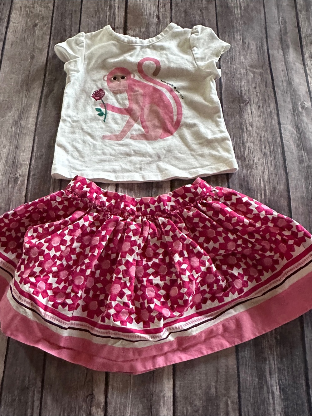 Kate spade monkey outfit vguc 12m